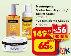NEUTROGENA SİVİLCE TEMİZLEYİCİ JEL / BAKIM KREMİ 200 ML / YÜZ TEMİZLEME KÖPÜĞÜ 150 ML